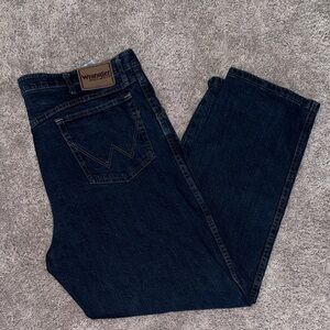 Wrangler Men's Deep Indigo Relaxed Jeans